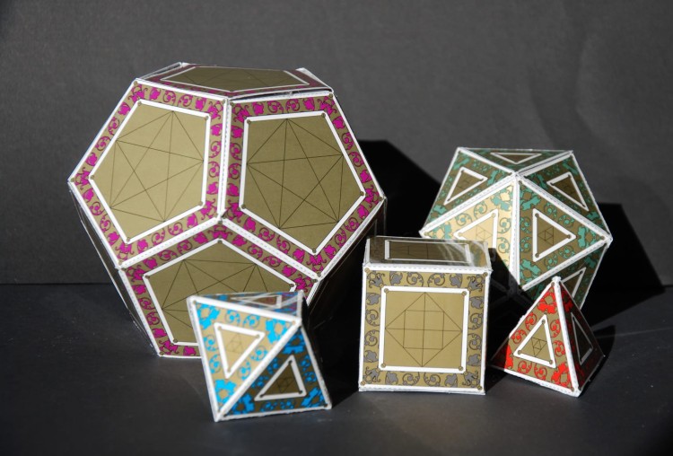 Bryły platońskie po złożeniu