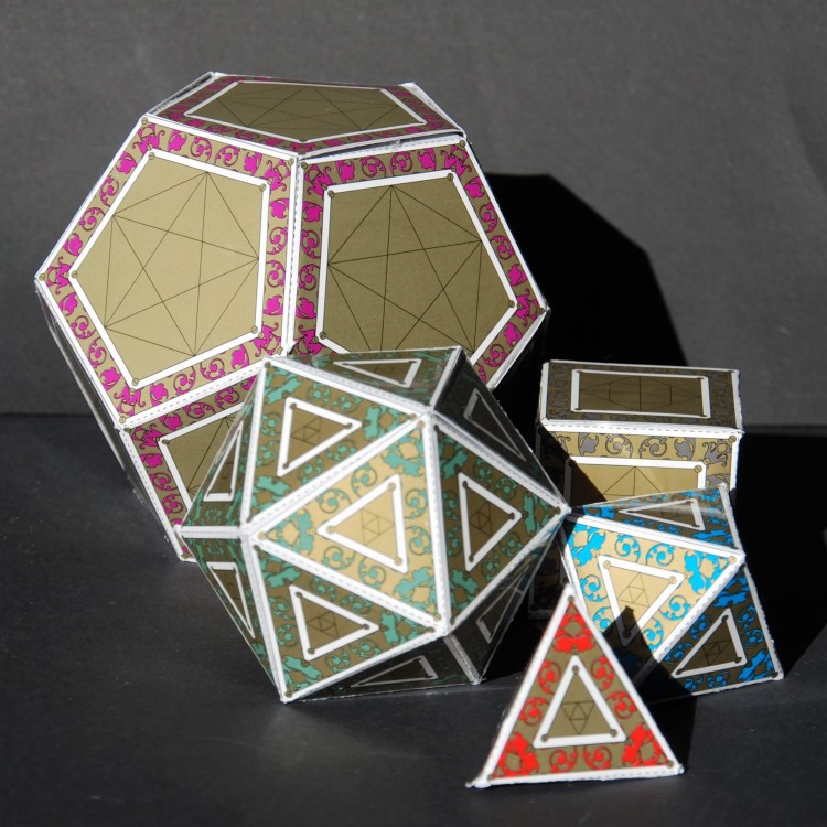 Bryły platońskie po złożeniu