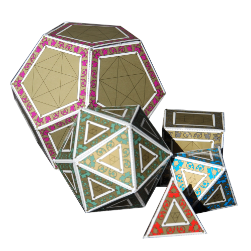 Bryły platońskie po złożeniu