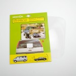 Analogowa kamera cofania - soczewka Fresnela na tylną szybę samochodu.