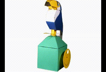 Tańczący tukan - mechaniczny teatrzyk