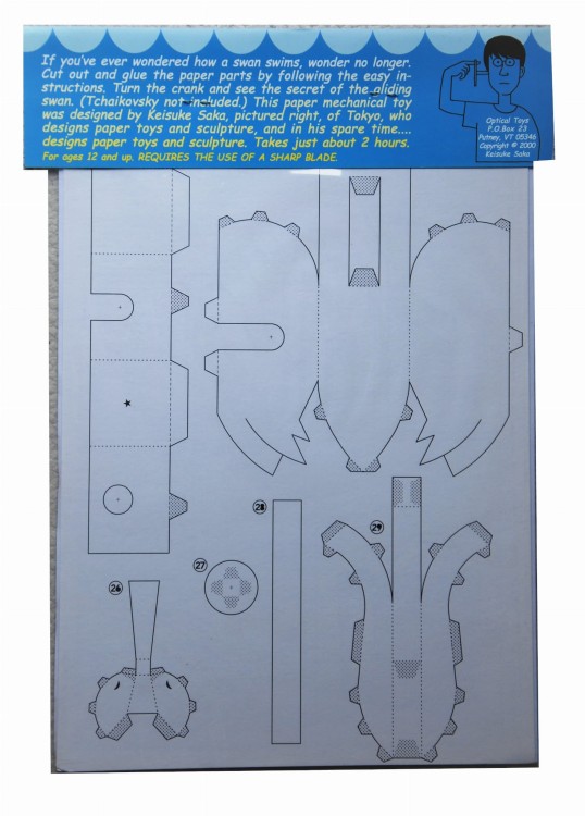 Płynący łabędź - mechaniczny teatrzyk