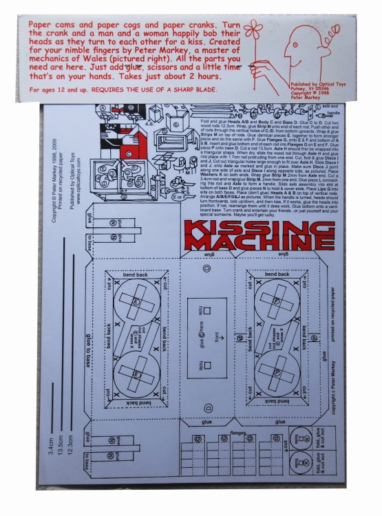 Całująca się para - mechaniczny teatrzyk