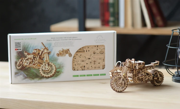 Motocykl Scrambler UGR-10 Ugears