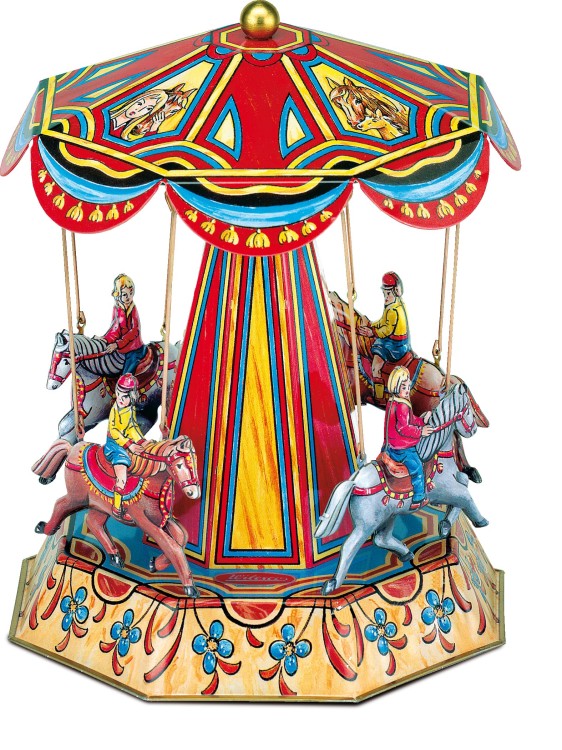 Karuzela z końmi - model napędzany maszyną parową Wilesco