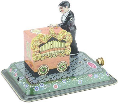 Podwórkowy kataryniarz - model napędzany maszyną parową Wilesco (id: 339)