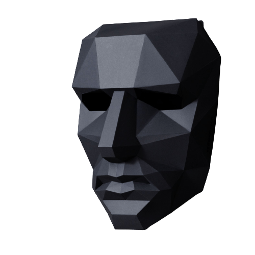 Maska - ozdoba na ścianę 3D