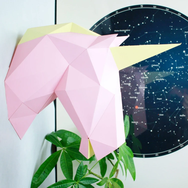 Jednorożec - ozdoba na ścianę 3Dg