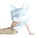 Duży kot - rzeżba z kartonu DIY