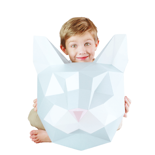 Duży kot - rzeżba z kartonu DIY