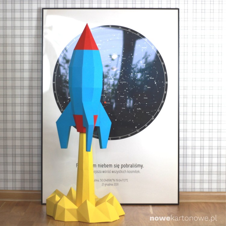 Kartonowy model rakiety dla dziecka