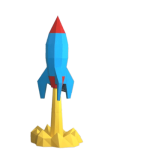 Kartonowy model rakiety dla dziecka