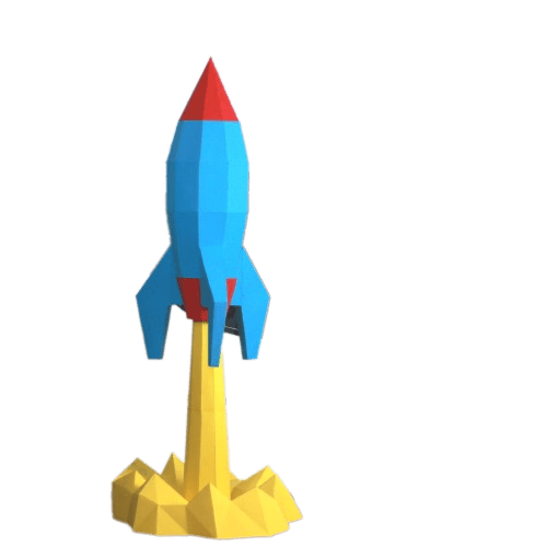 Kartonowy model rakiety dla dziecka
