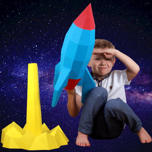 Kartonowy model rakiety dla dziecka