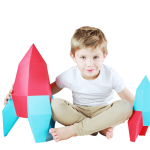 Dwie rakiety - kartonowy model dla dziecka