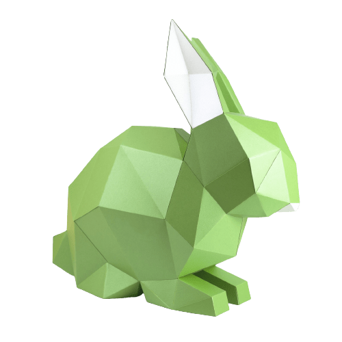 Zając wielkanocny - kartonowa figurka DIY