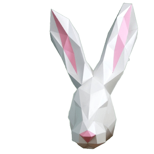 Ogromny zając - kartonowa figurka DIY