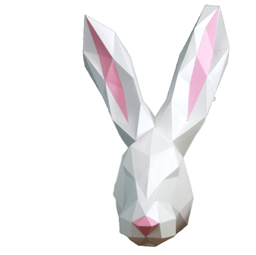 Ogromny zając - kartonowa figurka DIY