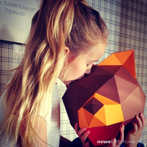 MIŚ - kartonowa maska DIY