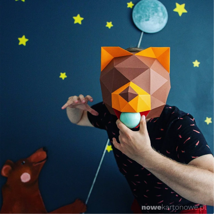 MIŚ - kartonowa maska DIY