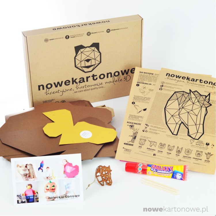 KON - rzeżba 3d; ozdoba na ścianę - zawartość zestawu