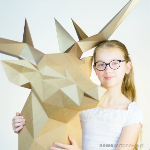nowekartonowe Jeleń - ozdoba na ścianę 3D