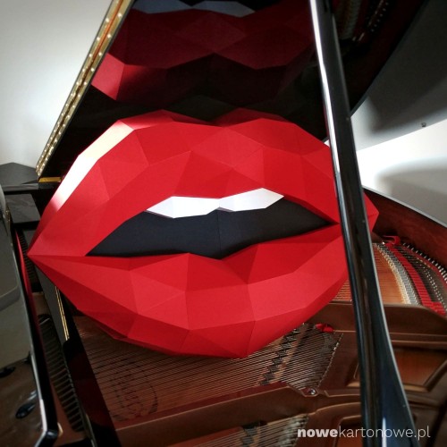 Usta - ozdoba na ścianę 3d od NoweKartonowe