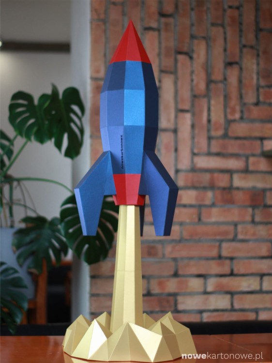 Rakieta Deluxe - kartonowy model 3D  od NoweKartonowe