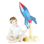 Rakieta Deluxe - kartonowy model 3D  od NoweKartonowe