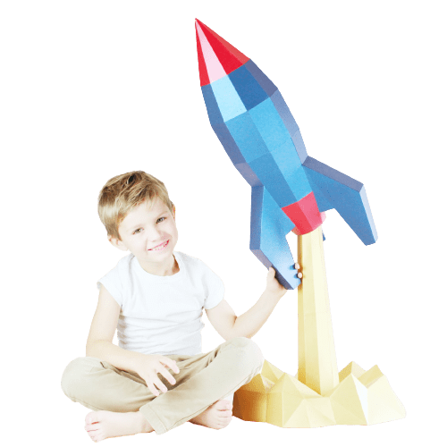 Rakieta Deluxe - kartonowy model 3D  od NoweKartonowe