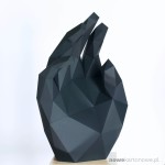 Kartonowa stojąca rzeźba 3D - dłoń nowekartnowe