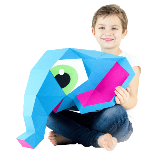 Słonik - kartonowa figurka DIY