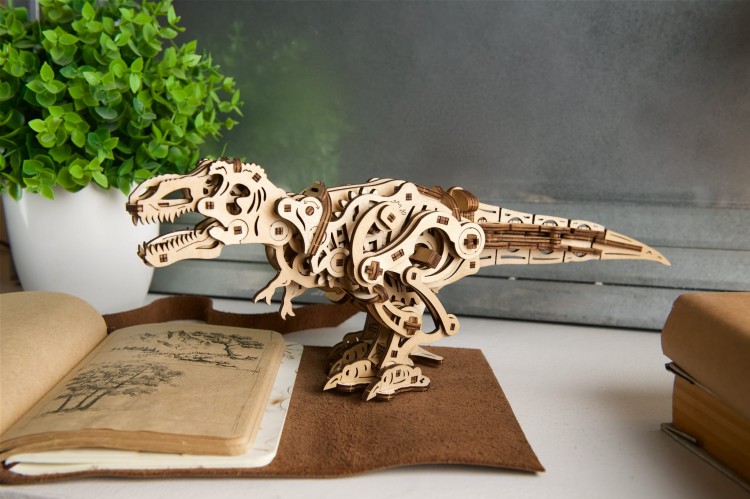 Tyranozaurus Rex - drewniany ruchomy model DIY Ugears