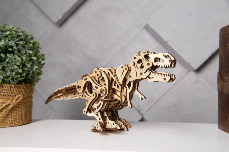 Tyranozaurus Rex - drewniany ruchomy model DIY Ugears