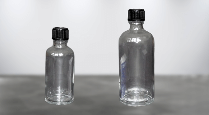 Butelka do zabaw z ferrofluidem.