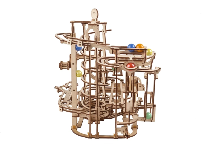 Tor kulkowy z wciągnikiem spiralnym DIY - Ugears