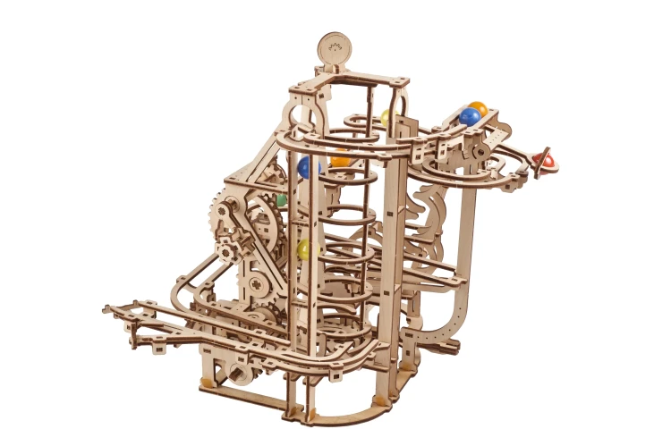 Tor kulkowy z wciągnikiem spiralnym DIY - Ugears