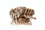 Ruchomy model silnika V8 – Model Mechaniczny do składania Ugears