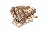 Ruchomy model silnika V8 – Model Mechaniczny do składania Ugears