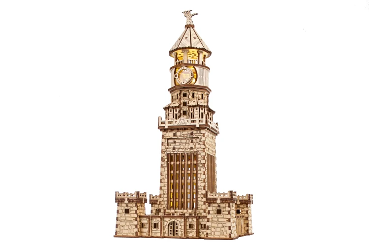 Latarnia Morska w Aleksandrii, drewniany model do składania Ugears