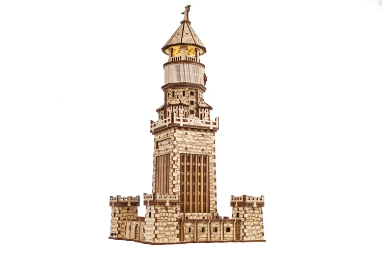 Latarnia Morska w Aleksandrii, drewniany model do składania Ugears