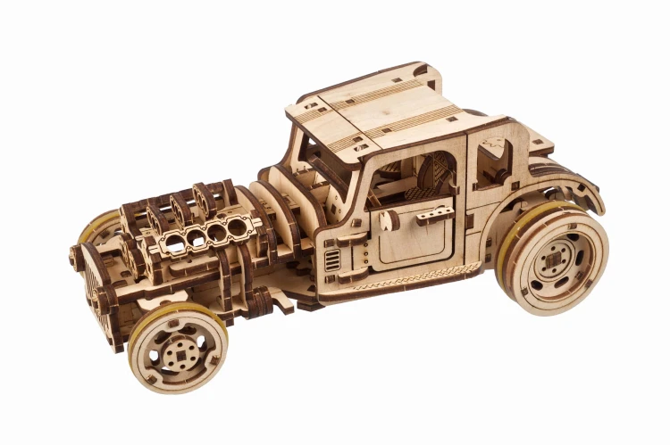 Hot Rod Furious Mouse – model mechaniczny samochodu do składania Ugears