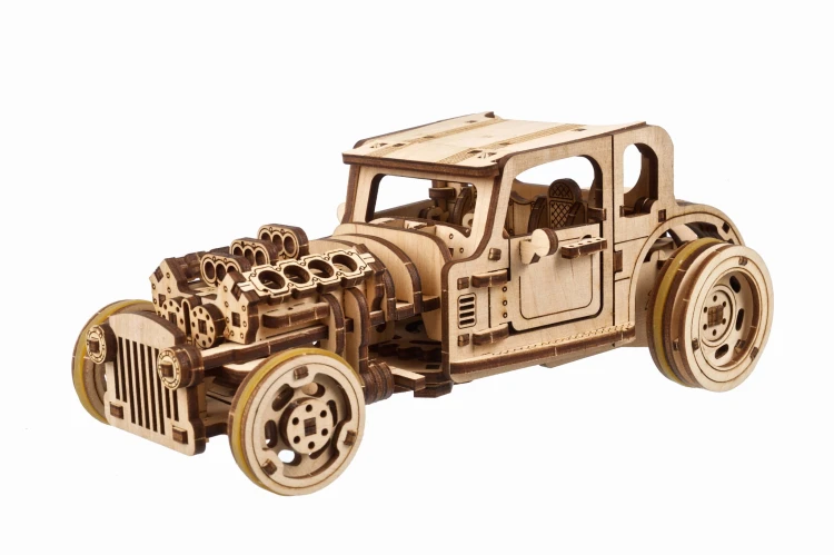 Hot Rod Furious Mouse – model mechaniczny samochodu do składania Ugears