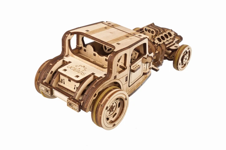 Hot Rod Furious Mouse – model mechaniczny samochodu do składania Ugears