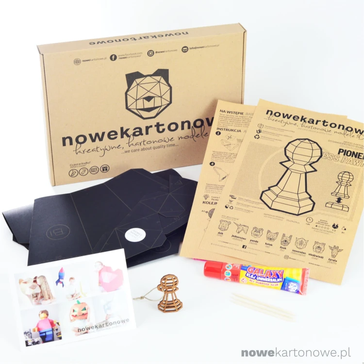 Pionek szachowy - pudełko na drobiazgi Nowe Kartonowe