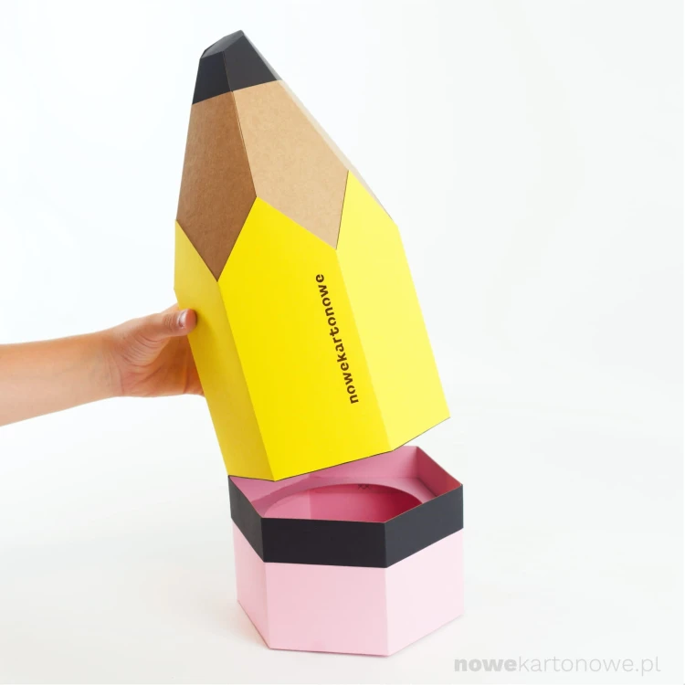 Ołówek - pudełko na drobiazgi Nowe Kartonowe