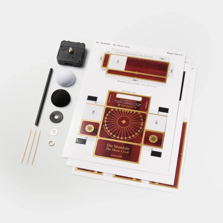 Zegar księżycowy AstroMedia - zawartość zestawu