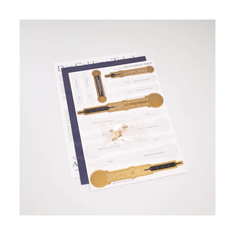 Cyrkiel odmierzający złotą proporcję DIY  - zawartość zastawu