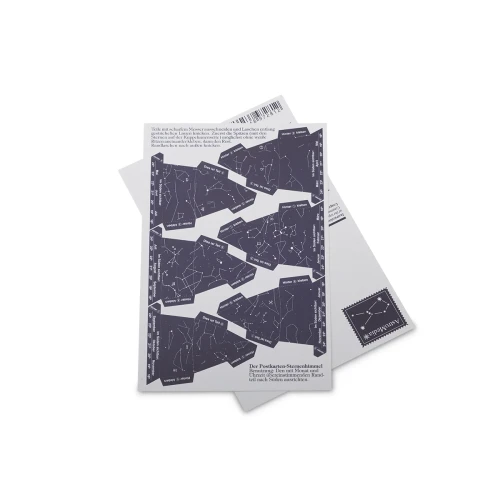 Pocztówka mapa nieba