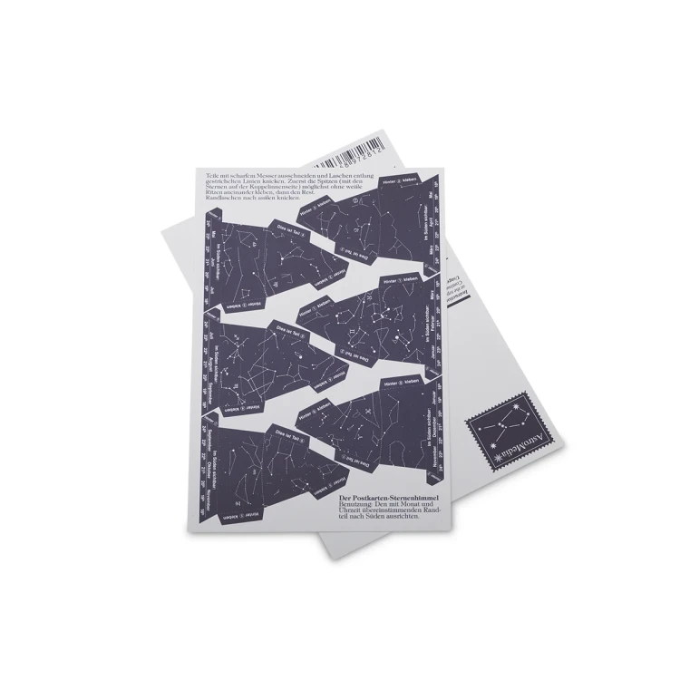 Pocztówka mapa nieba